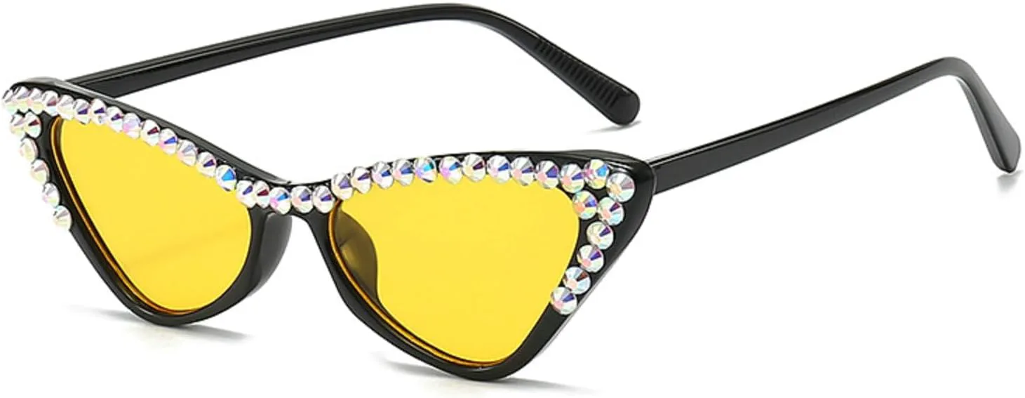 Женские солнцезащитные очки со стразами, солнцезащитные очки «кошачий глаз» с бриллиантами, оправа с кристаллами, очки для костюмированной вечеринки mincl, Yellow
Женские солнцезащитные очки со стразами, солнцезащитные очки «кошачий глаз» с бриллиантами, оправа с кристаллами, очки для костюмированной вечеринки mincl, Yellow