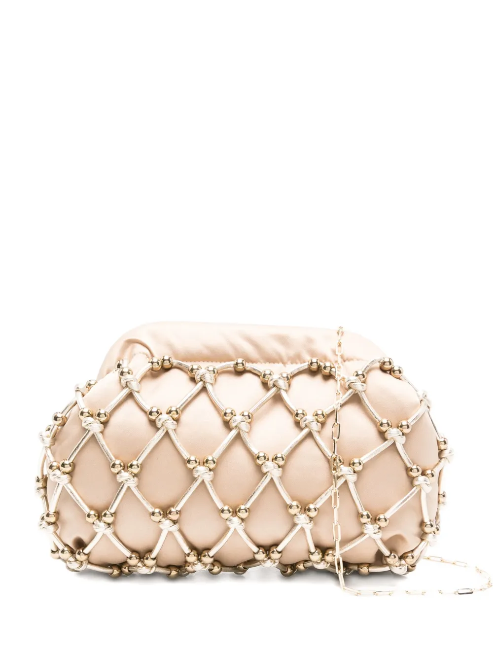 Атласный клатч с бисером Rosantica, нейтральный
Атласный клатч с бисером Rosantica, нейтральный