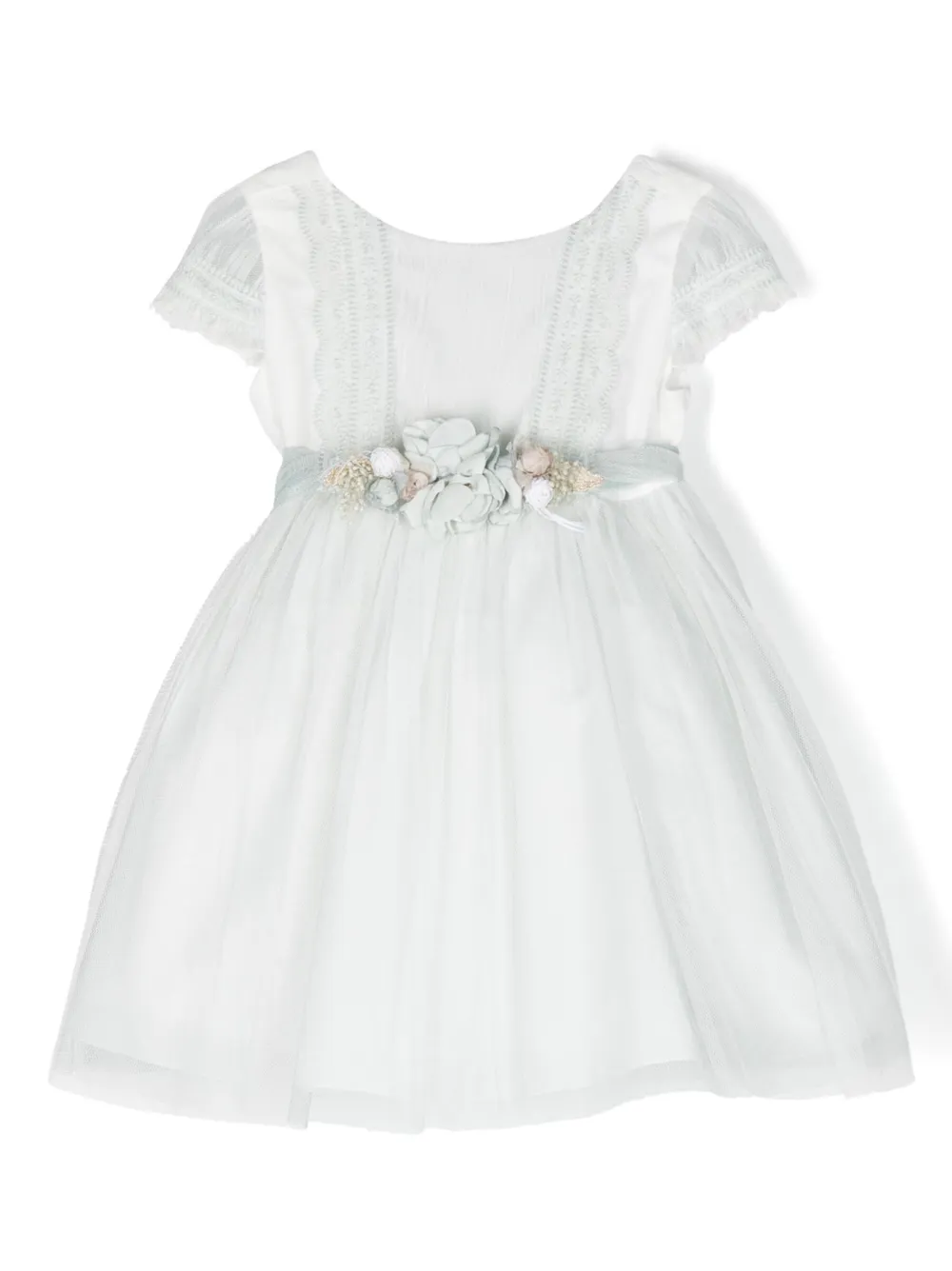 Платье из тюля с цветочной аппликацией AMAYA, зеленый