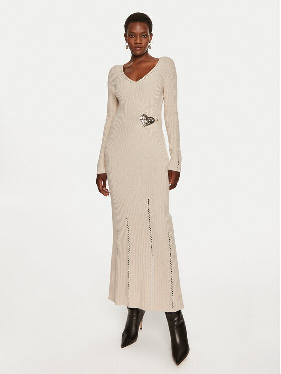 Трикотажное платье приталенного кроя Twinset, бежевый
Трикотажное платье приталенного кроя Twinset, бежевый