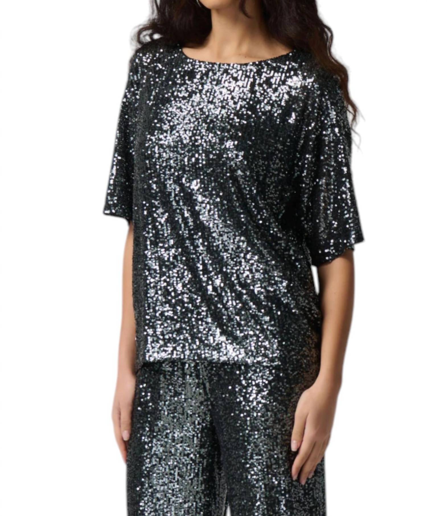 Топ с вырезом-лодочкой черного/серого цвета Joseph Ribkoff
Топ с вырезом-лодочкой черного/серого цвета Joseph Ribkoff