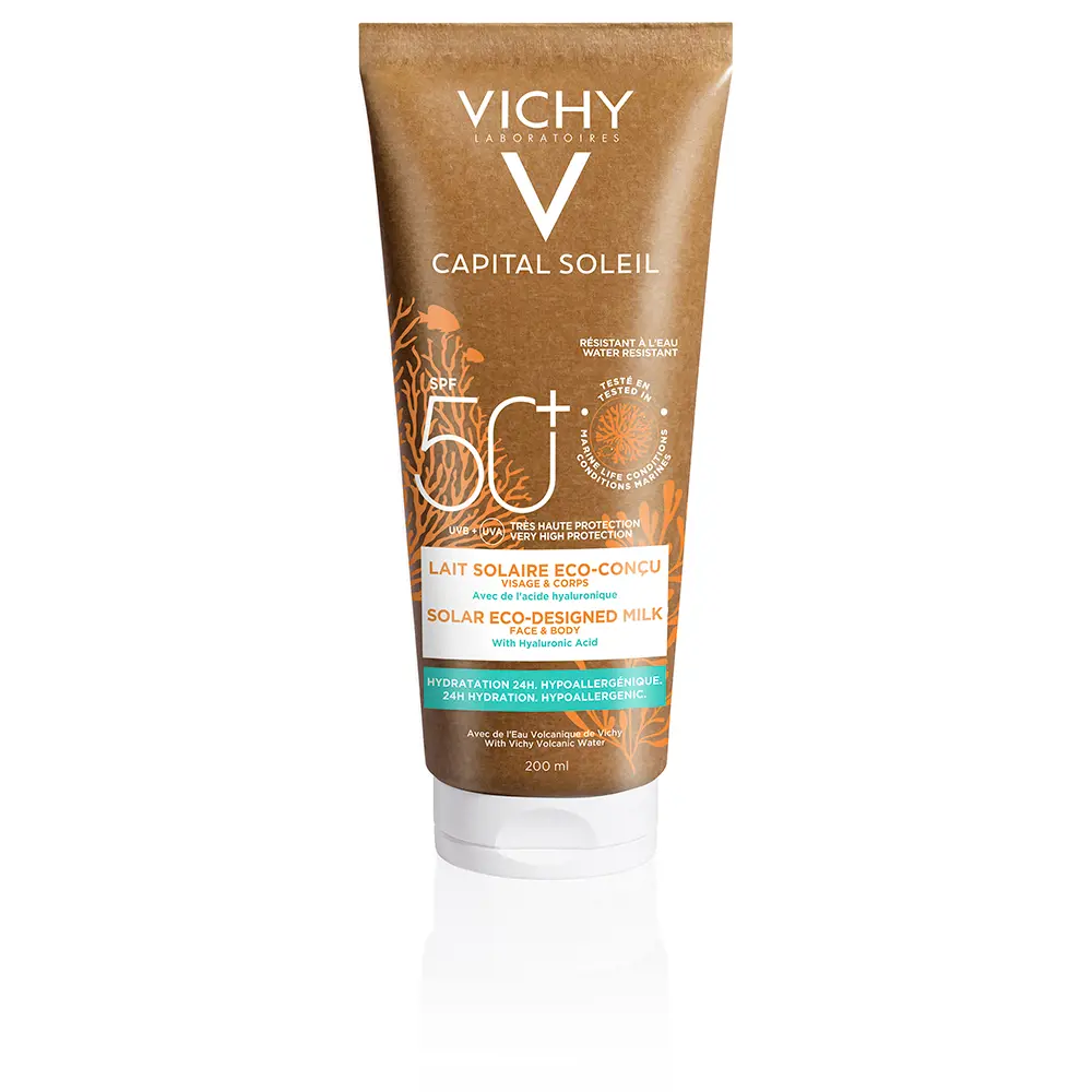 Солнцезащитный крем Capital Soleil Leche Solar Ecodiseñado Spf50+ Vichy Laboratoires, 200 мл
Солнцезащитный крем Capital Soleil Leche Solar Ecodiseñado Spf50+ Vichy Laboratoires, 200 мл