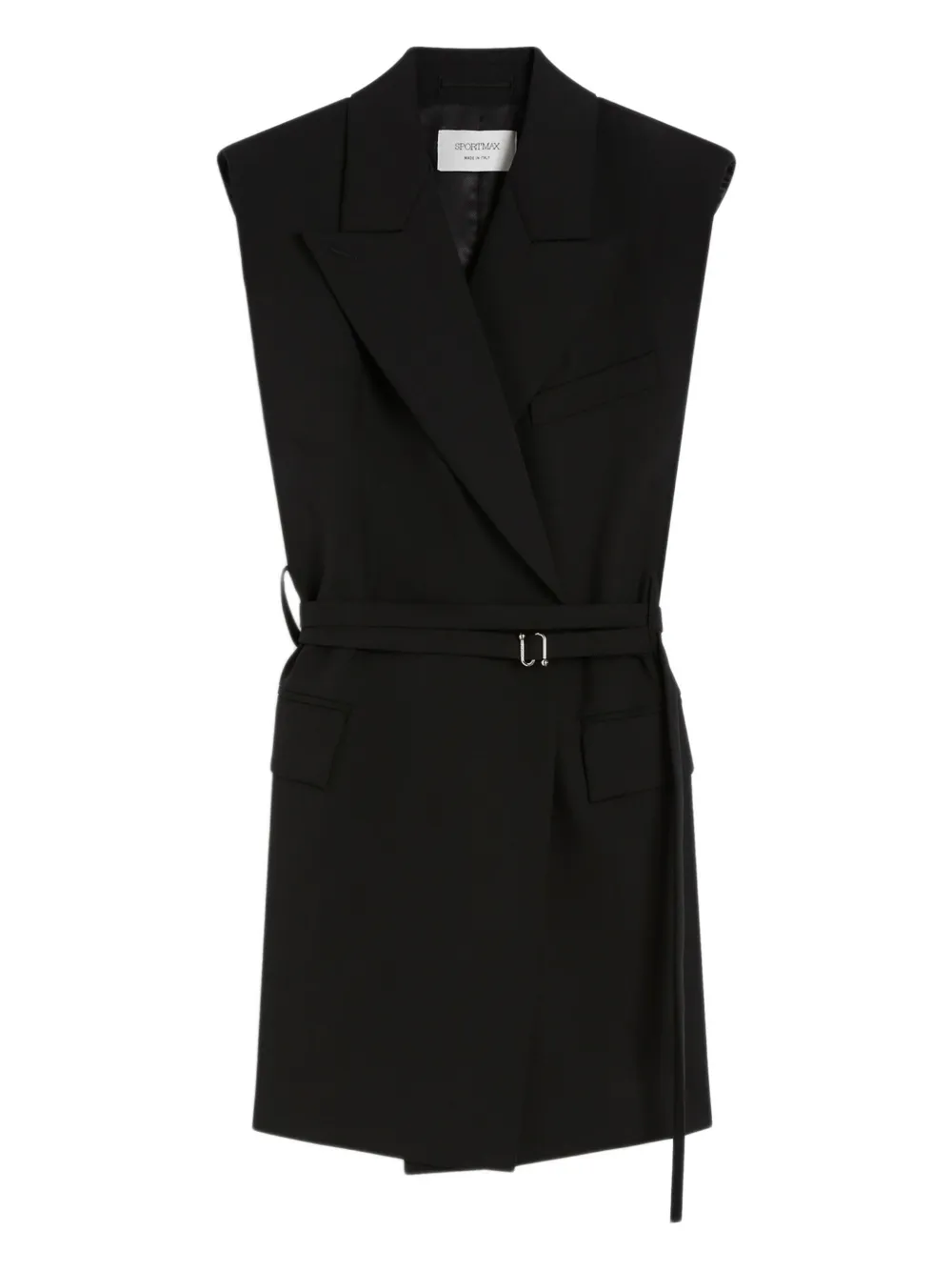 Жилет с заостренным воротником SPORTMAX, черный
Жилет с заостренным воротником SPORTMAX, черный