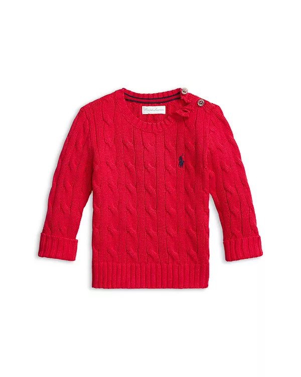 Детский хлопковый свитер Polo крупной вязки для малышей Ralph Lauren, красный
Детский хлопковый свитер Polo крупной вязки для малышей Ralph Lauren, красный