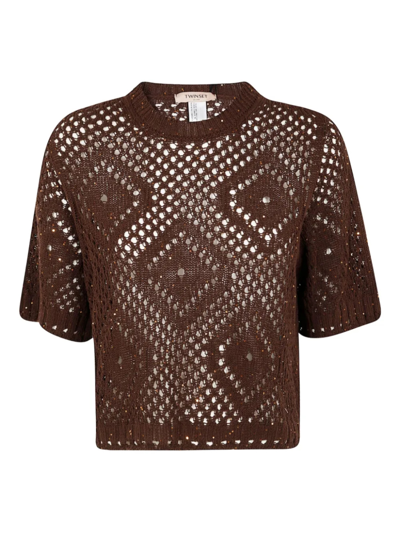 Топ ажурной вязки с короткими рукавами TWINSET
Топ ажурной вязки с короткими рукавами TWINSET