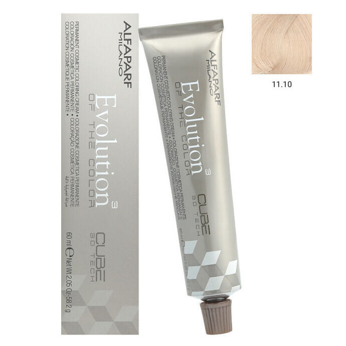 Стойкая краска для волос 11.10 супер осветляющий натуральный пепельный блондин Alfaparf Evolution Of The Color Cube, 60 мл
Стойкая краска для волос 11.10 супер осветляющий натуральный пепельный блондин Alfaparf Evolution Of The Color Cube, 60 мл