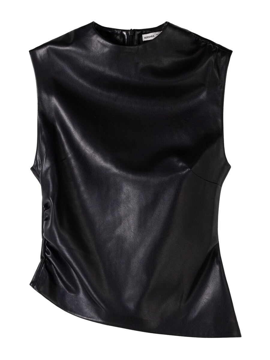 Укороченный топ Bershka Top, черный
Укороченный топ Bershka Top, черный