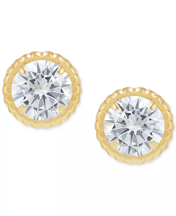 Детские серьги-гвоздики с завинчивающейся застежкой из кубического циркония, золото 14 карат Macy'S, white
Детские серьги-гвоздики с завинчивающейся застежкой из кубического циркония, золото 14 карат Macy'S, white