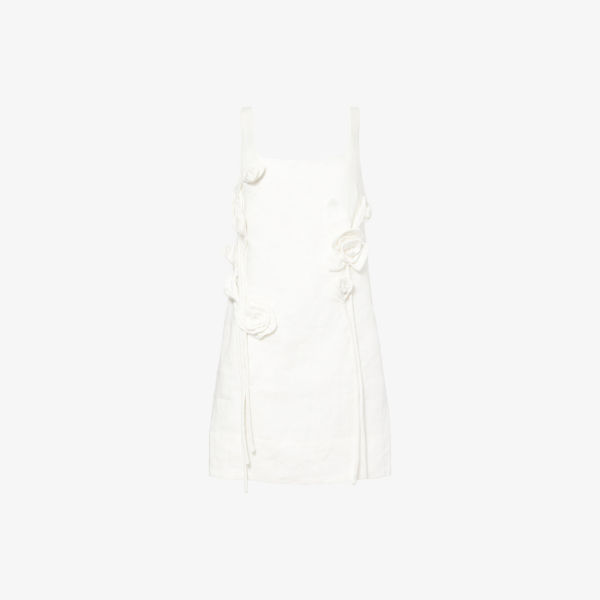 Платье мини Farm Rio из льна с декорированными бретелями, белый
Платье мини Farm Rio из льна с декорированными бретелями, белый