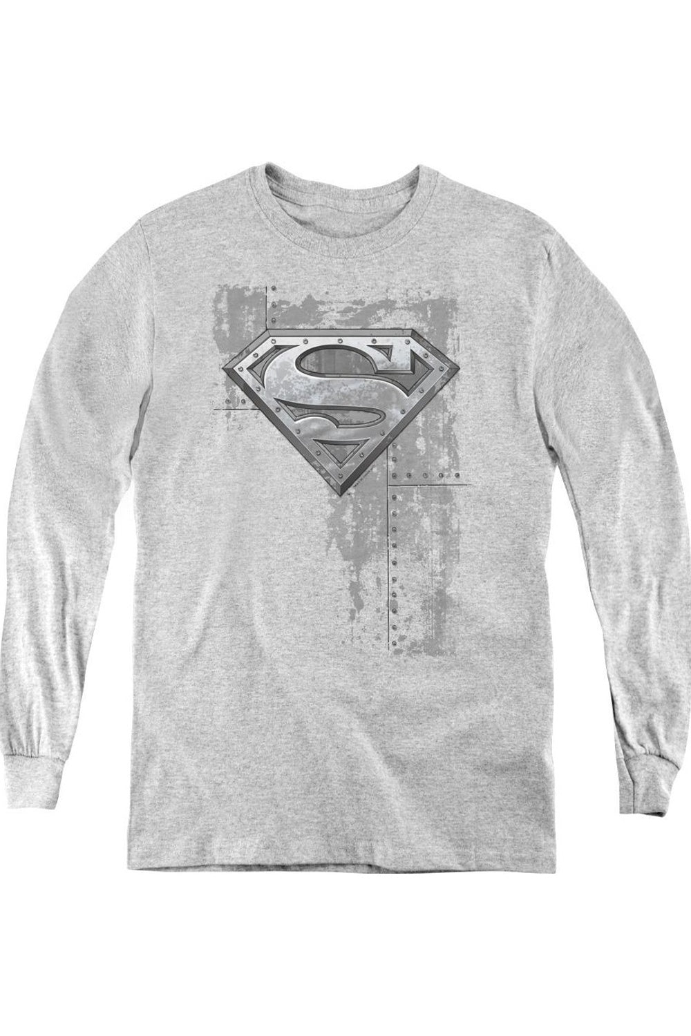 Футболка с длинным рукавом Superman с металлическими заклепками для детей Gildan, Athletic Heather
Футболка с длинным рукавом Superman с металлическими заклепками для детей Gildan, Athletic Heather