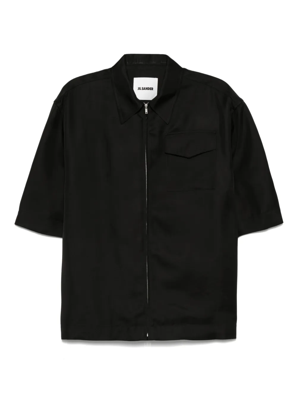 Рубашка на молнии с оборками JIL SANDER, черный
Рубашка на молнии с оборками JIL SANDER, черный