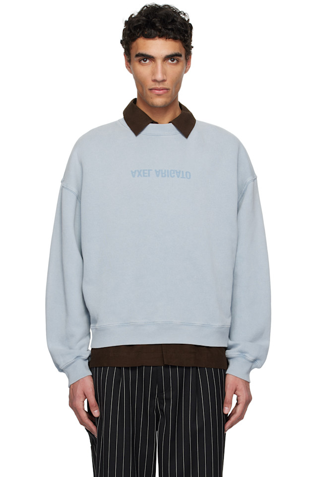 Искаженная постиранная толстовка Axel Arigato, синий 
Искаженная постиранная толстовка Axel Arigato, синий