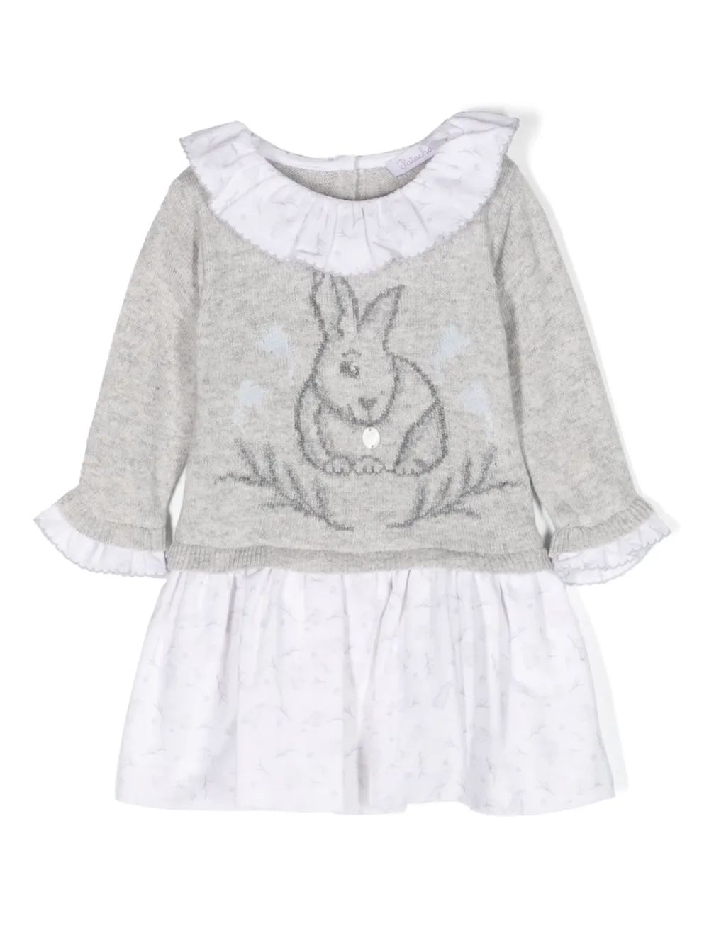 Многослойное платье вязки интарсия с узором Patachou, серый
Многослойное платье вязки интарсия с узором Patachou, серый