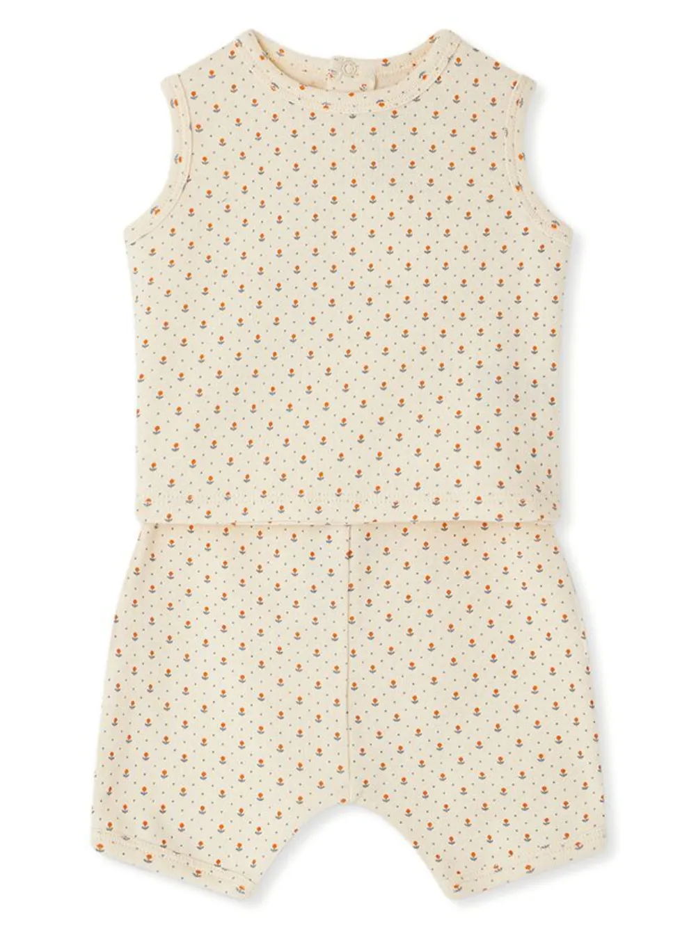 Комплект Elo из топа и шортов Bonpoint, белый 
Комплект Elo из топа и шортов Bonpoint, белый