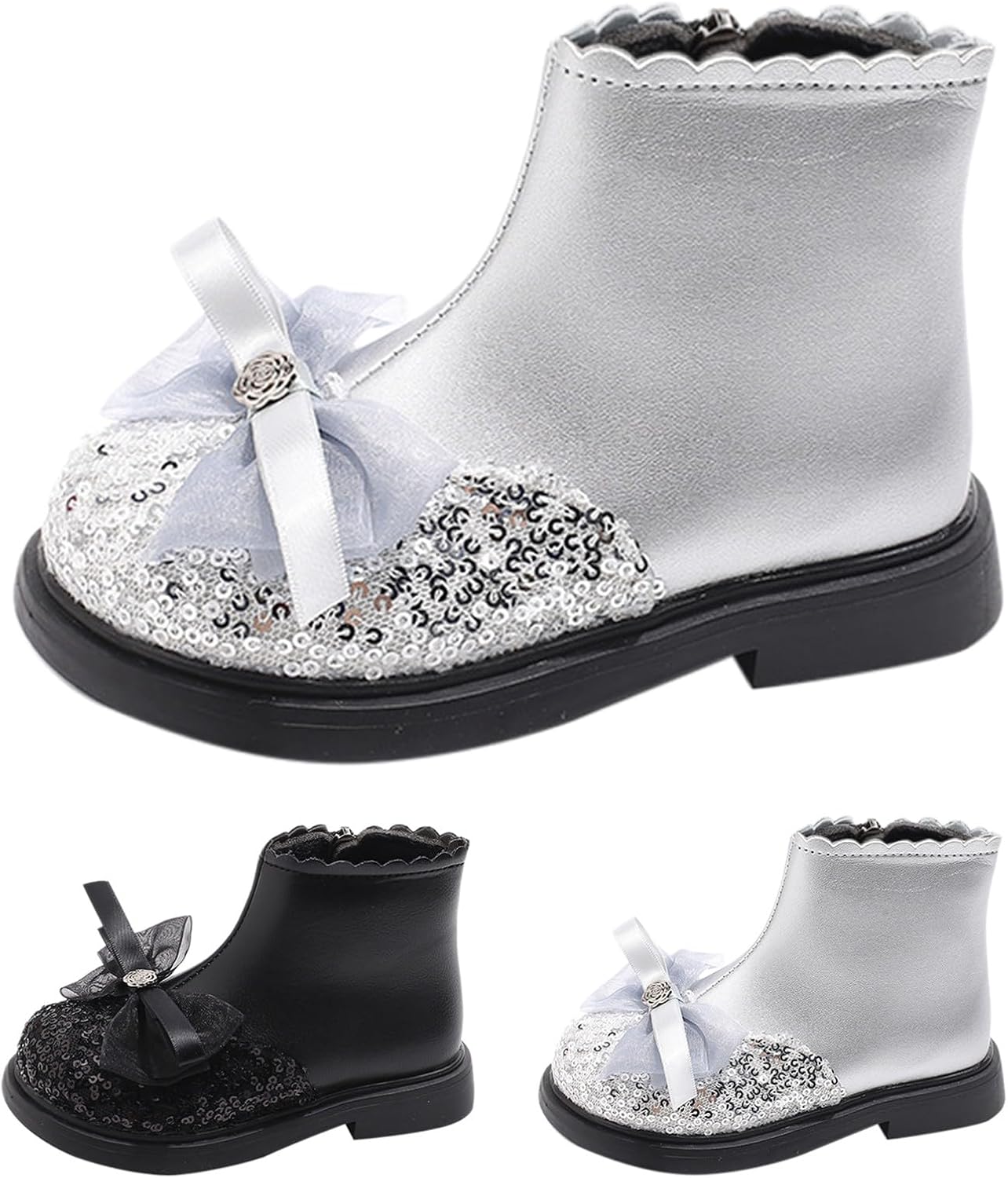 Детские зимние ботинки для девочек с блестками и пайетками, водонепроницаемые ботильоны с бантом, прогулочная обувь для улицы, повседневная обувь Generic, Black
Детские зимние ботинки для девочек с блестками и пайетками, водонепроницаемые ботильоны с бантом, прогулочная обувь для улицы, повседневная обувь Generic, Black