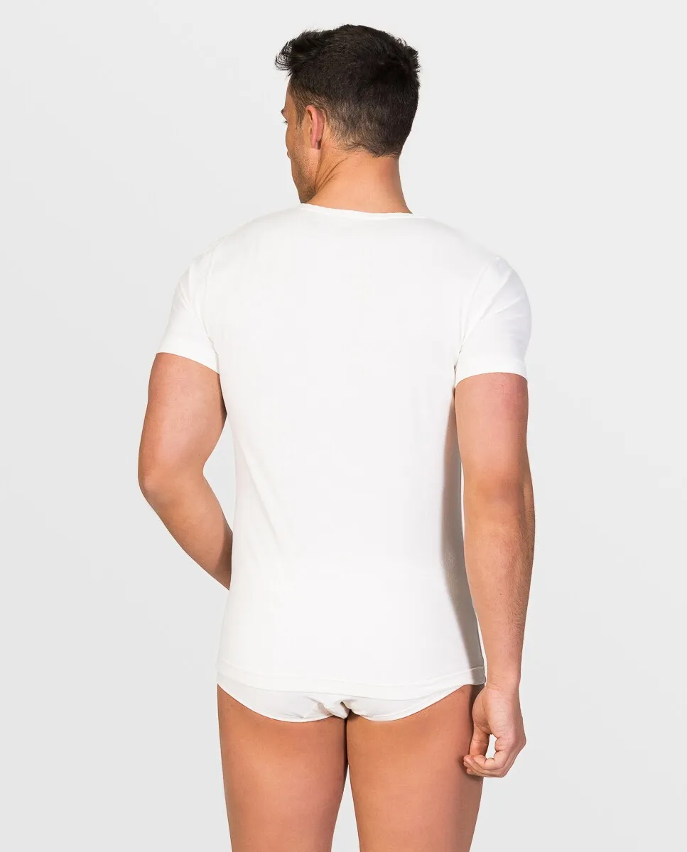 Мужская майка из соевой пряжи с короткими рукавами и круглым вырезом ZD, белый
Мужская майка из соевой пряжи с короткими рукавами и круглым вырезом ZD, белый