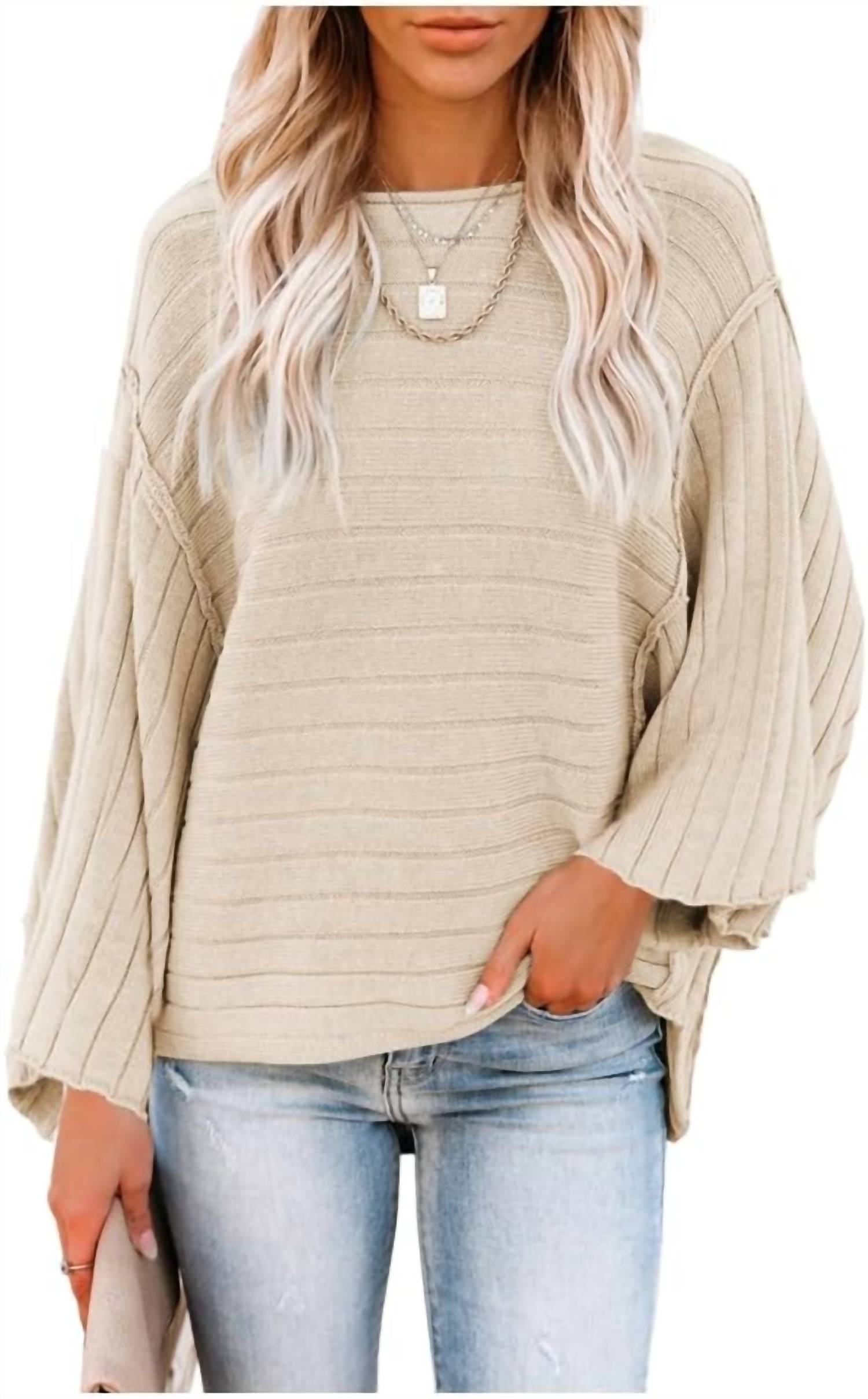 Вязаный свитер с рукавом 3/4 в рубчик, абрикосовый Shewin, Apricot
Вязаный свитер с рукавом 3/4 в рубчик, абрикосовый Shewin, Apricot