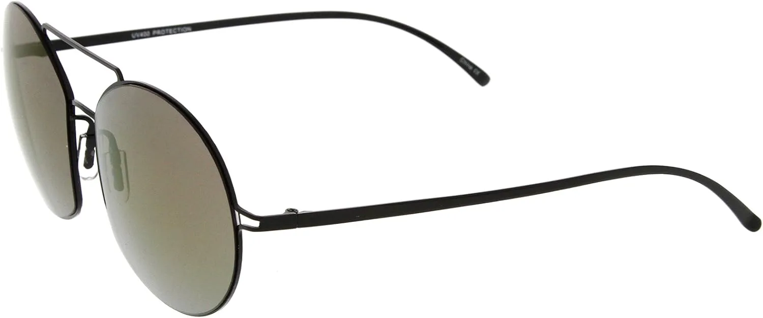 Солнцезащитные очки zeroUV в современной тонкой металлической оправе с перемычкой над переносицей, цветными зеркальными линзами, круглые, 59 мм, Black / Purple Mirror
Солнцезащитные очки zeroUV в современной тонкой металлической оправе с перемычкой над переносицей, цветными зеркальными линзами, круглые, 59 мм, Black / Purple Mirror