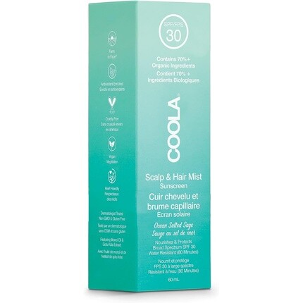 Совместимый классический органический спрей для кожи головы и волос Spf 30, 59 мл, Coola
Совместимый классический органический спрей для кожи головы и волос Spf 30, 59 мл, Coola