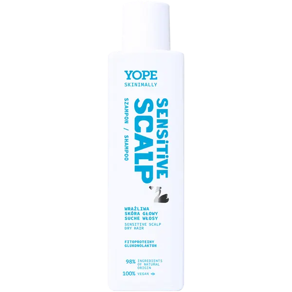 Увлажняющий шампунь для волос и чувствительной кожи головы, 250 мл Yope Skinimally sensitive scalp
Увлажняющий шампунь для волос и чувствительной кожи головы, 250 мл Yope Skinimally sensitive scalp