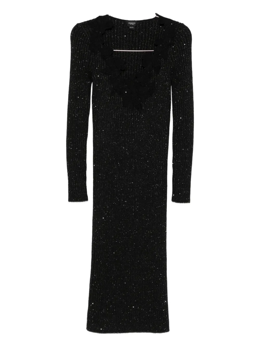 Декорированное платье в рубчик Giambattista Valli, черный
Декорированное платье в рубчик Giambattista Valli, черный