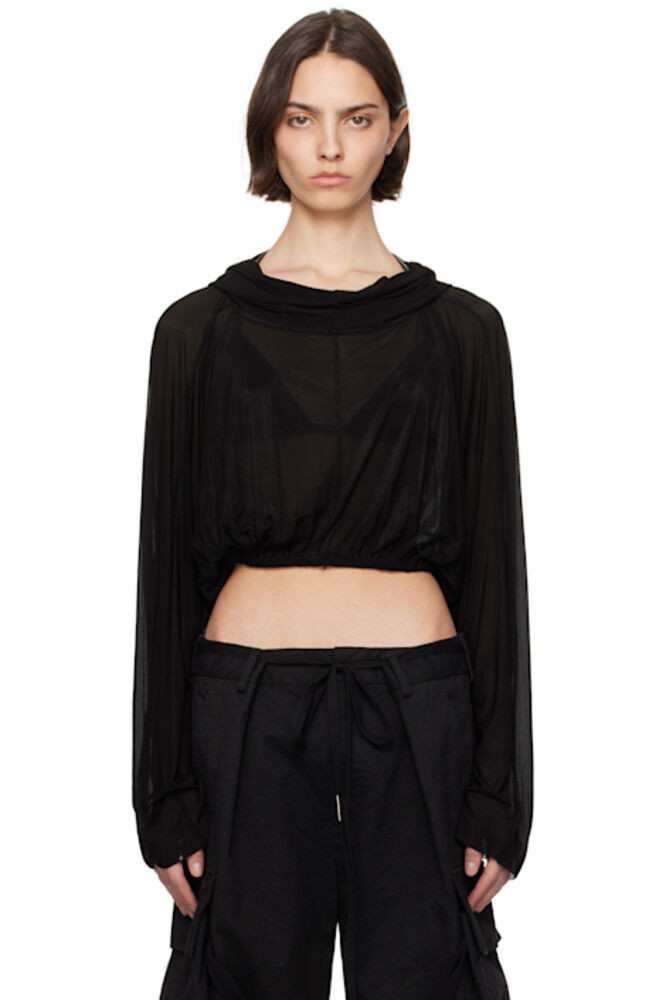 Черный укороченный топ-туника с капюшоном Hollywood Rick Owens
Черный укороченный топ-туника с капюшоном Hollywood Rick Owens