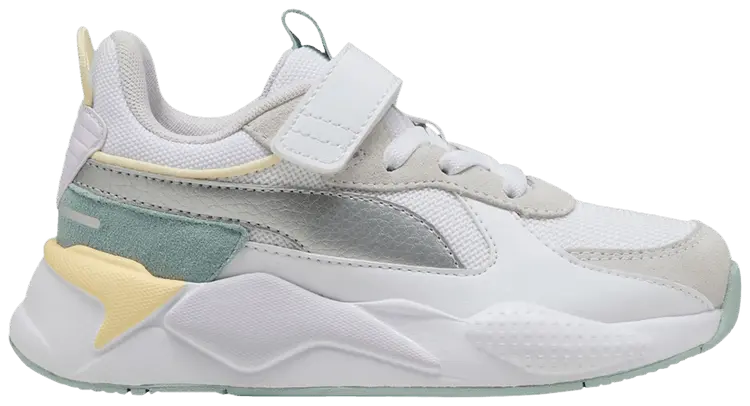 Кроссовки Puma RS-X Metallic AC+ Little Kid 'White Silver', белый 
Кроссовки Puma RS-X Metallic AC+ Little Kid 'White Silver', белый