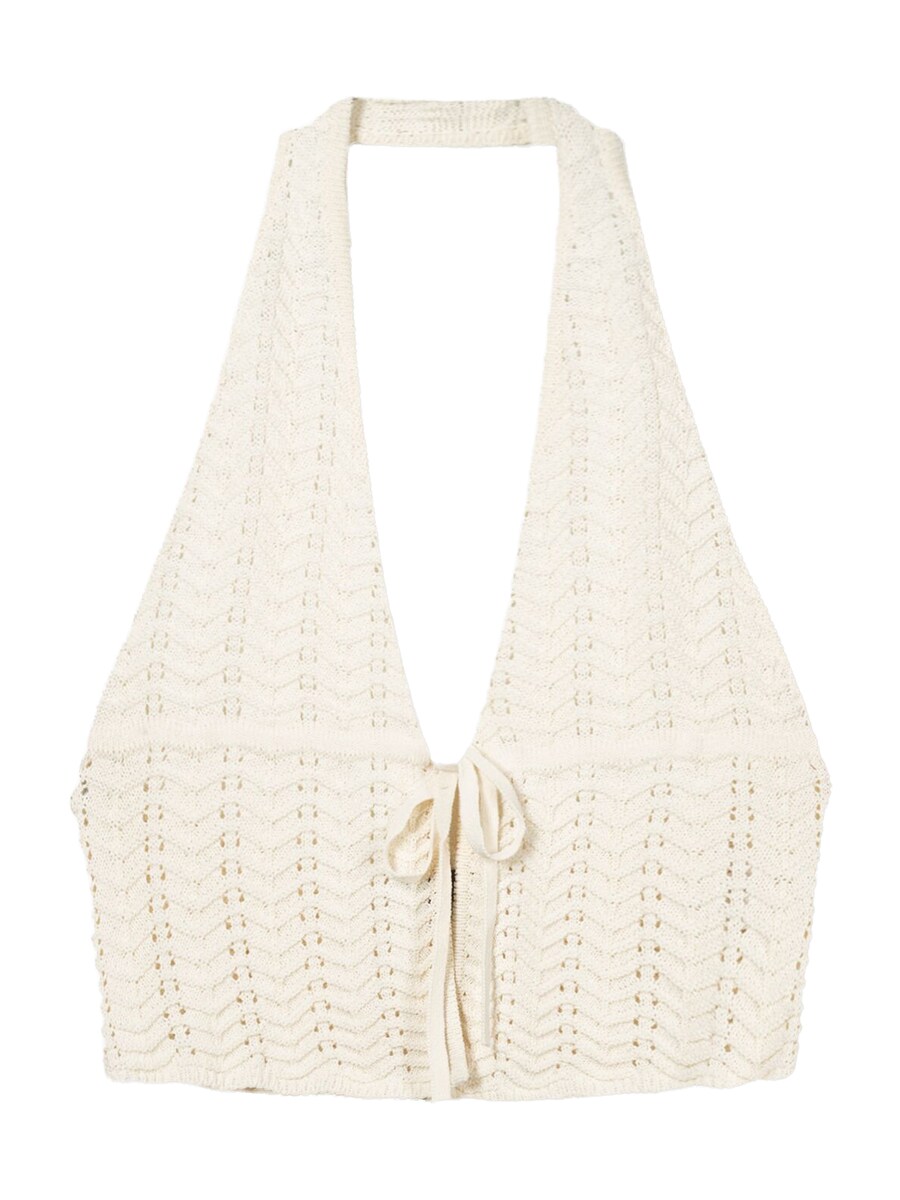 Вязаный топ Bershka, экрю
Вязаный топ Bershka, экрю