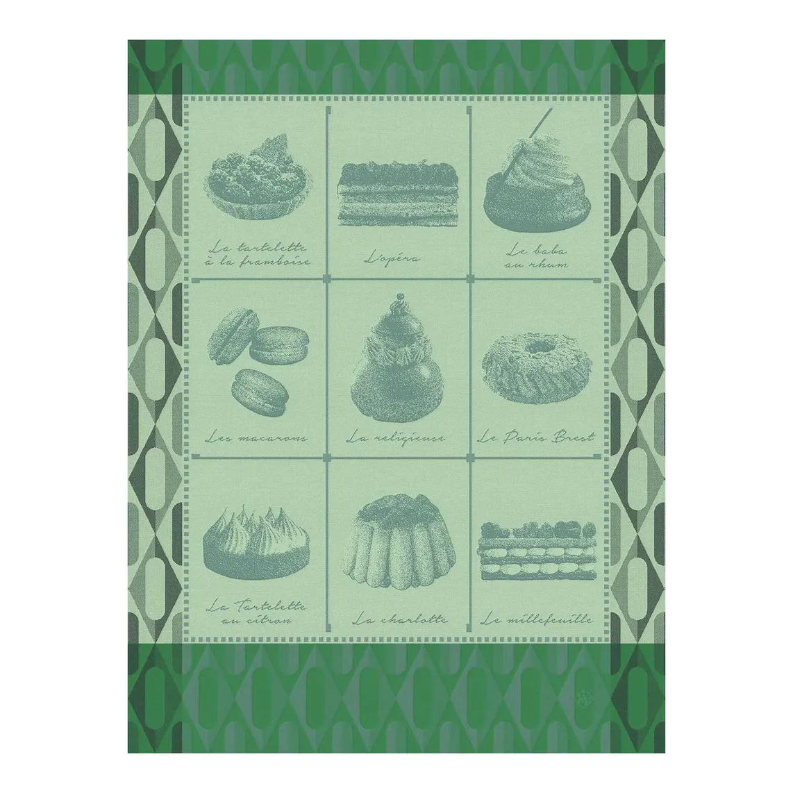Хлопковое кухонное полотенце Pâtisisseries Francaises Le Jacquard Français, фисташковый
Хлопковое кухонное полотенце Pâtisisseries Francaises Le Jacquard Français, фисташковый