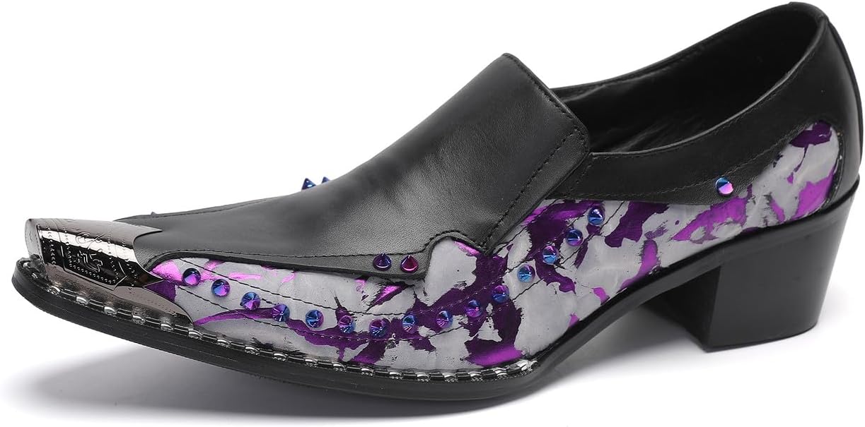 Мужские повседневные лоферы Santimon - настоящая кожаная обувь с металлическим носком и радужными бусинами, на свадебные, бальные и праздничные мероприятия, пурпурный
Мужские повседневные лоферы Santimon - настоящая кожаная обувь с металлическим носком и радужными бусинами, на свадебные, бальные и праздничные мероприятия, пурпурный