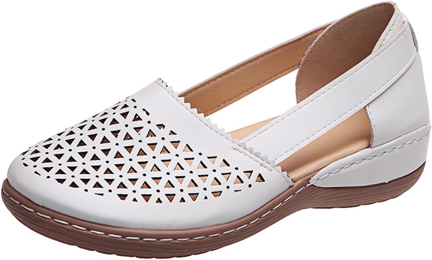 Женские сандалии с закрытым носком, праздничные, с вырезами, на платформе и танкетке, с поддержкой свода стопы, ортопедические, винтажные кожаные летние пляжные сандалии, без застежки, с круглым носком Wabkderpu, белый
Женские сандалии с закрытым носком, праздничные, с вырезами, на платформе и танкетке, с поддержкой свода стопы, ортопедические, винтажные кожаные летние пляжные сандалии, без застежки, с круглым носком Wabkderpu, белый
