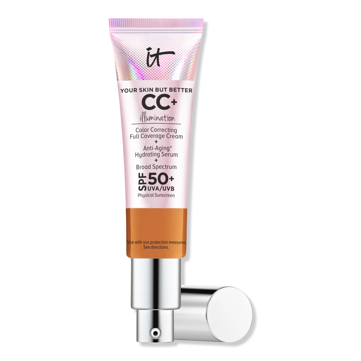 CC+ крем для осветления кожи с SPF 50+ IT Cosmetics, Rich (tan to deep skin w/ warm yellow undertone)
CC+ крем для осветления кожи с SPF 50+ IT Cosmetics, Rich (tan to deep skin w/ warm yellow undertone)