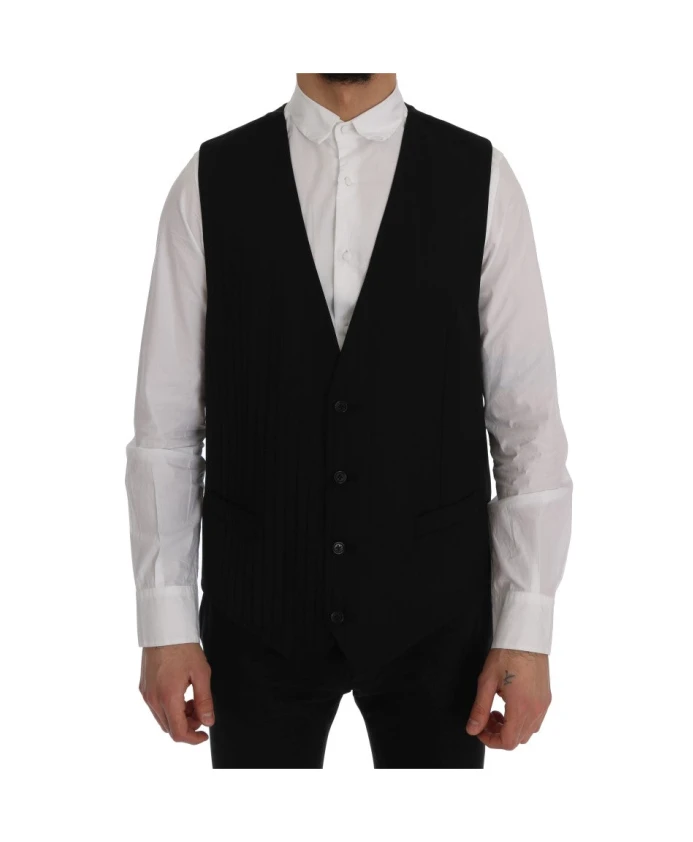 Эластичный шерстяной жилет Staff Dolce & Gabbana, черный
Эластичный шерстяной жилет Staff Dolce & Gabbana, черный