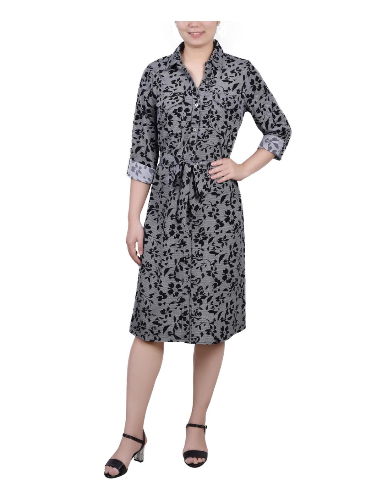 Платье-рубашка из полиэстера для женщин Petites NY Collection, цвет black houndstooth floral
Платье-рубашка из полиэстера для женщин Petites NY Collection, цвет black houndstooth floral