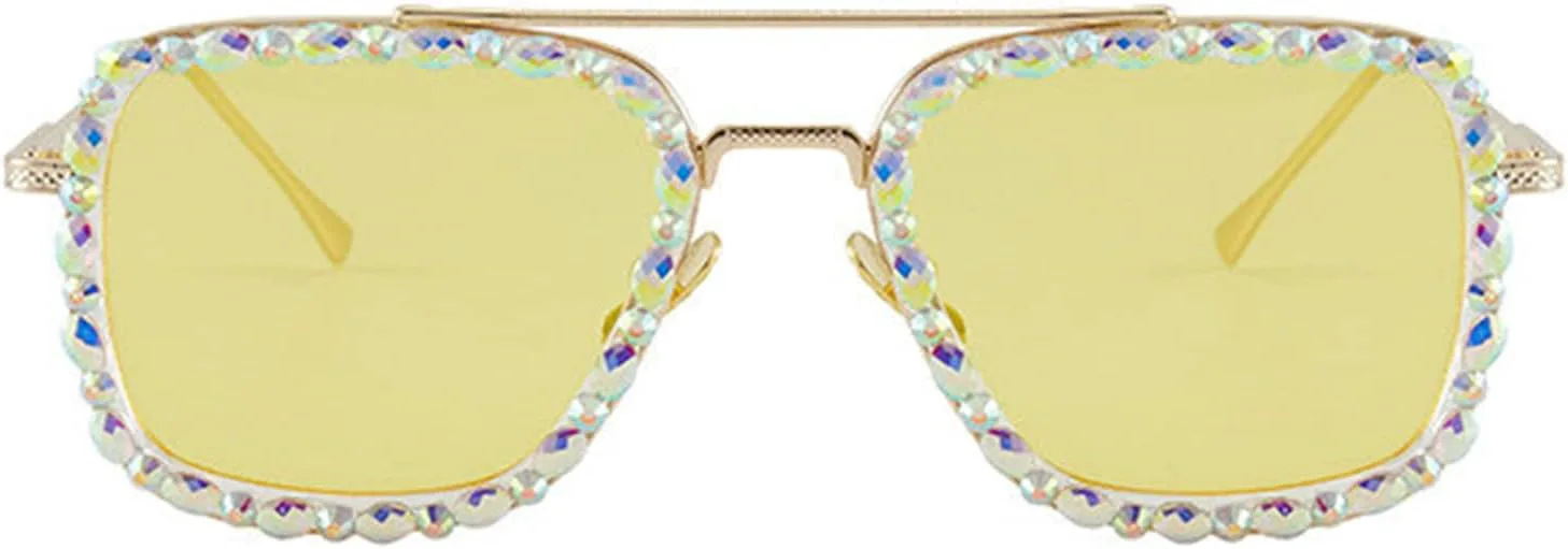 Солнцезащитные очки Helena Retro Square для женщин, оправа со стразами и блестящими кристаллами, защита от УФ-излучения UV400, блестящие солнцезащитные очки, Yellow
Солнцезащитные очки Helena Retro Square для женщин, оправа со стразами и блестящими кристаллами, защита от УФ-излучения UV400, блестящие солнцезащитные очки, Yellow
