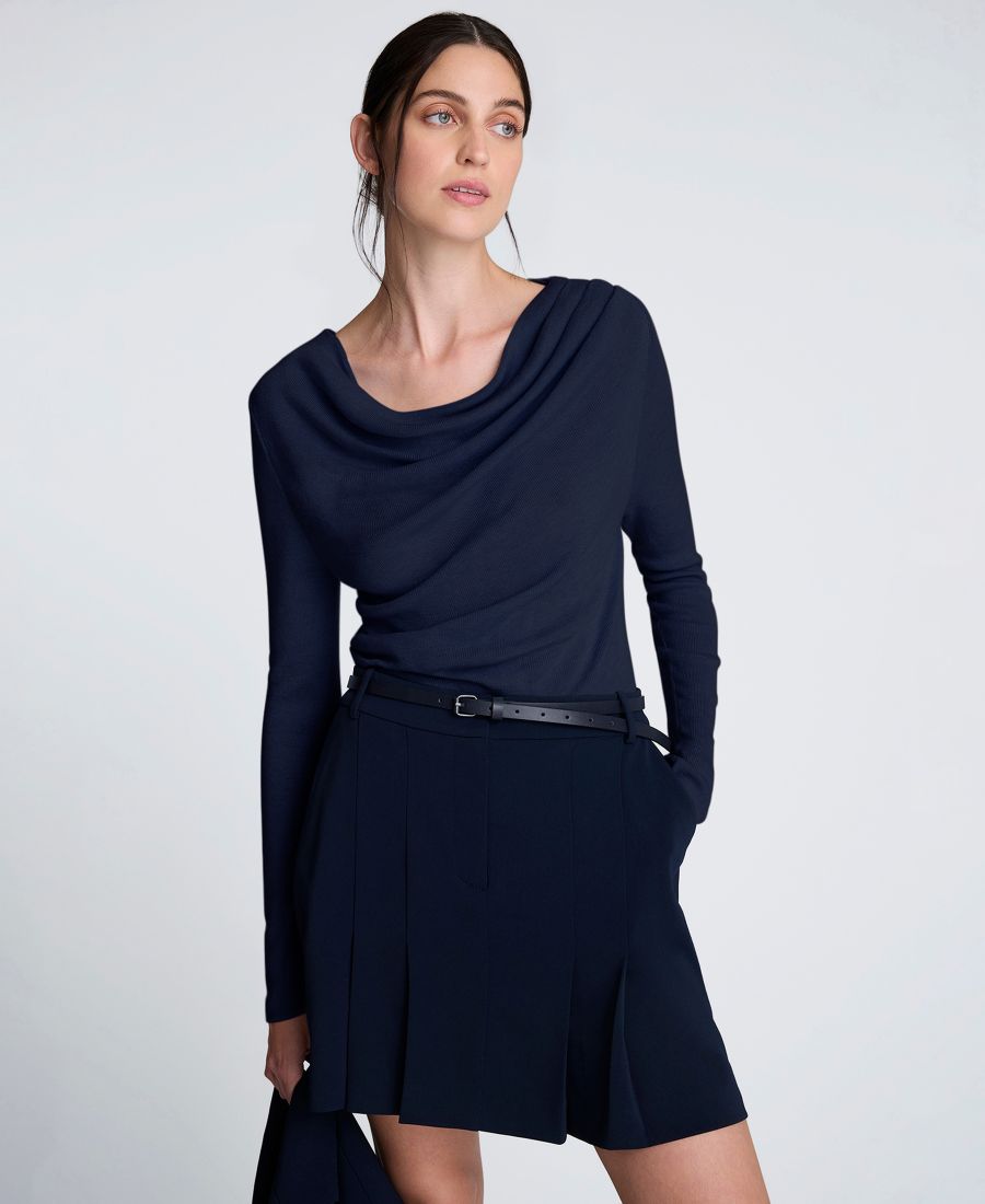 Женский свитер с длинными рукавами и воротником-хомутом Kenneth Cole, Dark Navy
Женский свитер с длинными рукавами и воротником-хомутом Kenneth Cole, Dark Navy