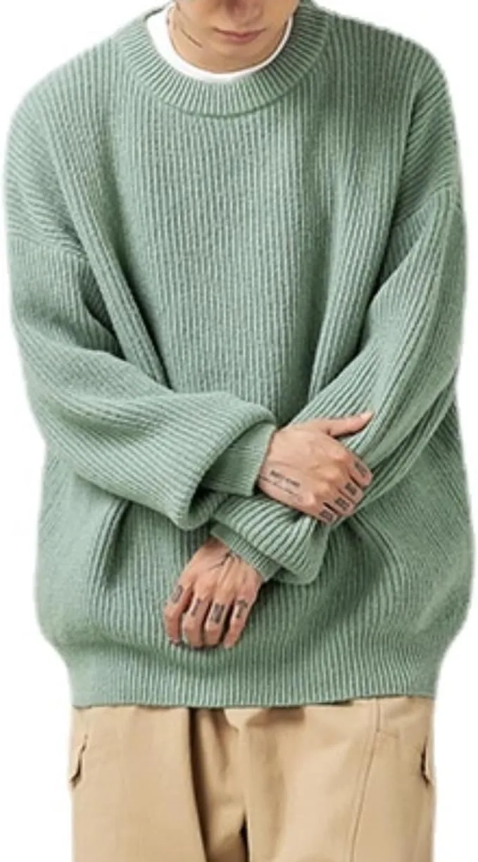 Мужской свитер Vintage Loose Basic Crewneck Ribbed Knitted Pullover Cynefoa
Мужской свитер Vintage Loose Basic Crewneck Ribbed Knitted Pullover Cynefoa