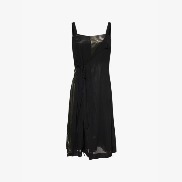 Платье миди с квадратным вырезом и шелковыми вставками Contrast-Panel Maison Margiela, черный
Платье миди с квадратным вырезом и шелковыми вставками Contrast-Panel Maison Margiela, черный