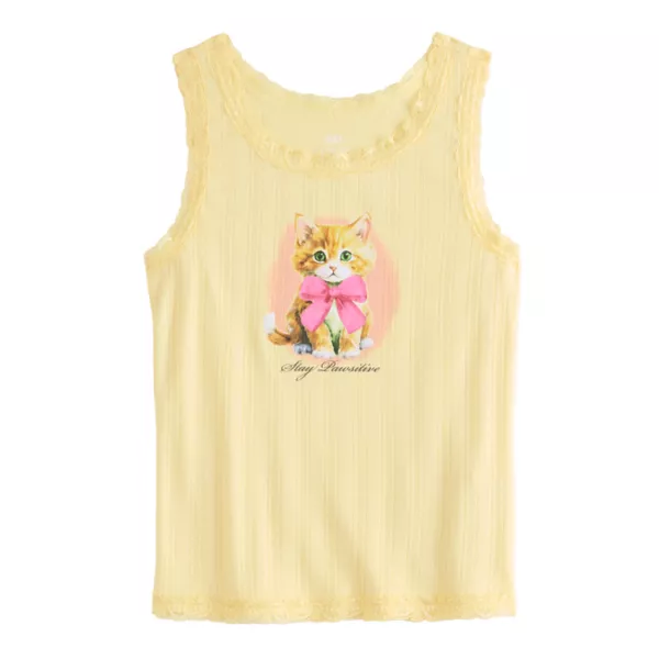 Детский и женский топ с кружевной отделкой и принтом, размеры 6-20, обычные и плюс So, цвет kitty bow yellow
Детский и женский топ с кружевной отделкой и принтом, размеры 6-20, обычные и плюс So, цвет kitty bow yellow