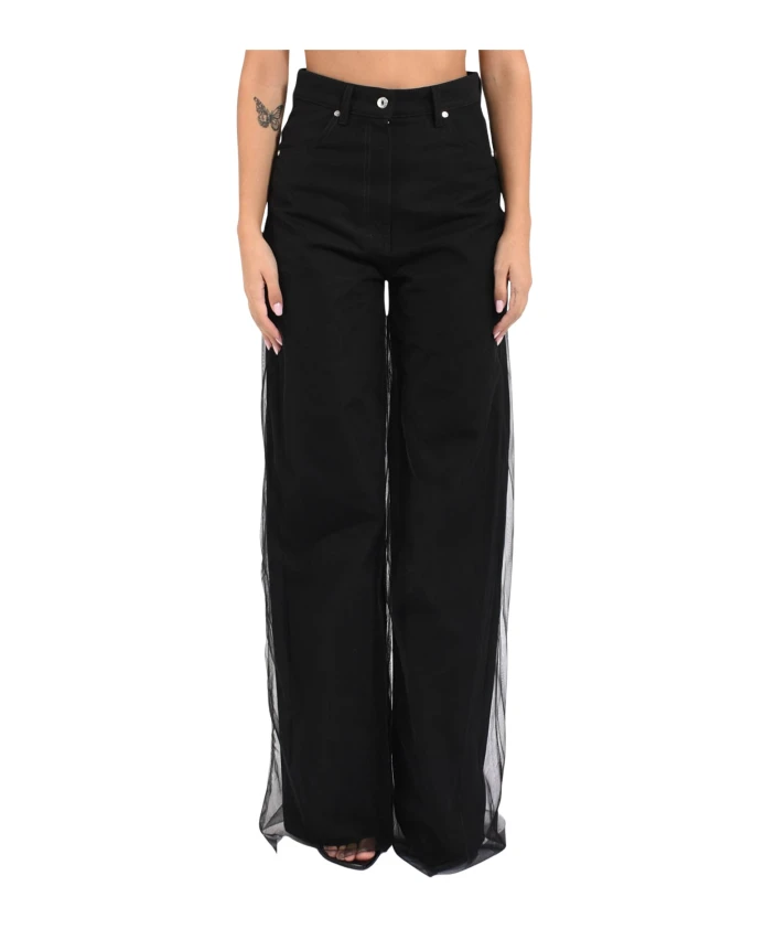 Широкие брюки Msgm, черный
Широкие брюки Msgm, черный