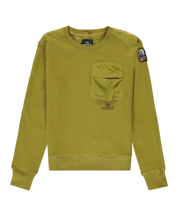 Толстовка с длинными рукавами и нейлоновыми вставками Parajumpers, зеленый
Толстовка с длинными рукавами и нейлоновыми вставками Parajumpers, зеленый
