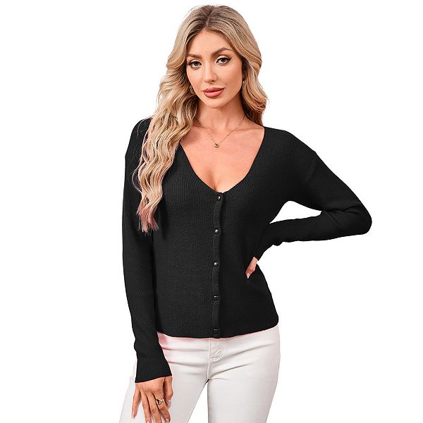 Женский кардиган slim fitted с пуговицами Kojooin, Black
Женский кардиган slim fitted с пуговицами Kojooin, Black