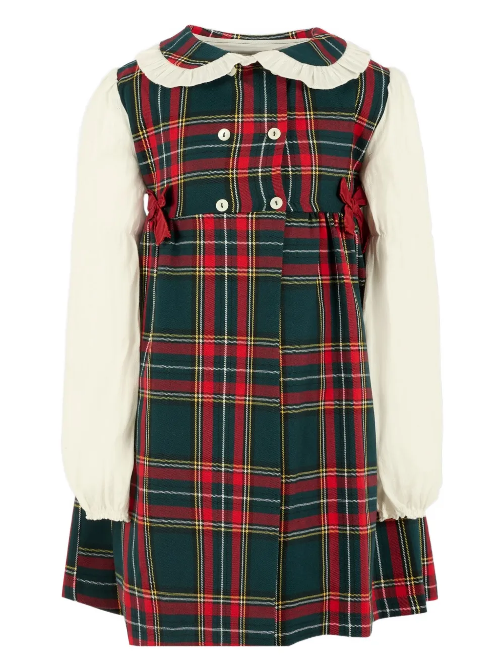 Клетчатое платье с манишкой La Stupenderia, зеленый
Клетчатое платье с манишкой La Stupenderia, зеленый