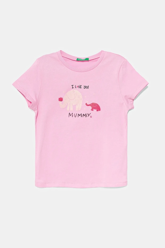 Детская хлопковая футболка United Colors Of Benetton, розовый
Детская хлопковая футболка United Colors Of Benetton, розовый