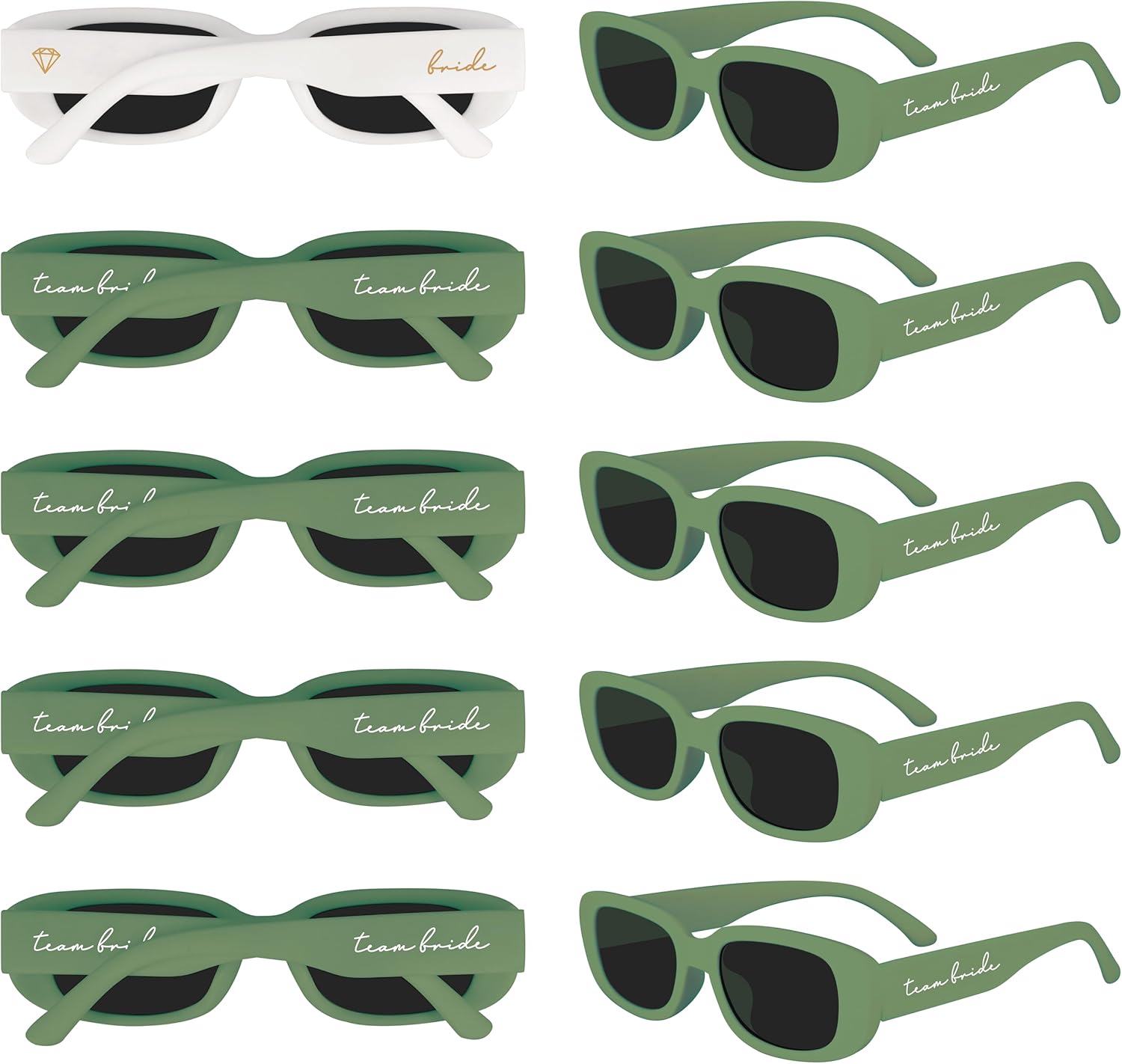 Набор из 10 винтажных прямоугольных солнцезащитных очков LotsBuyLots для женщин, идеально подходящих в качестве сувениров для девичника или подарков для подружек невесты, Tb-sage Green
Набор из 10 винтажных прямоугольных солнцезащитных очков LotsBuyLots для женщин, идеально подходящих в качестве сувениров для девичника или подарков для подружек невесты, Tb-sage Green