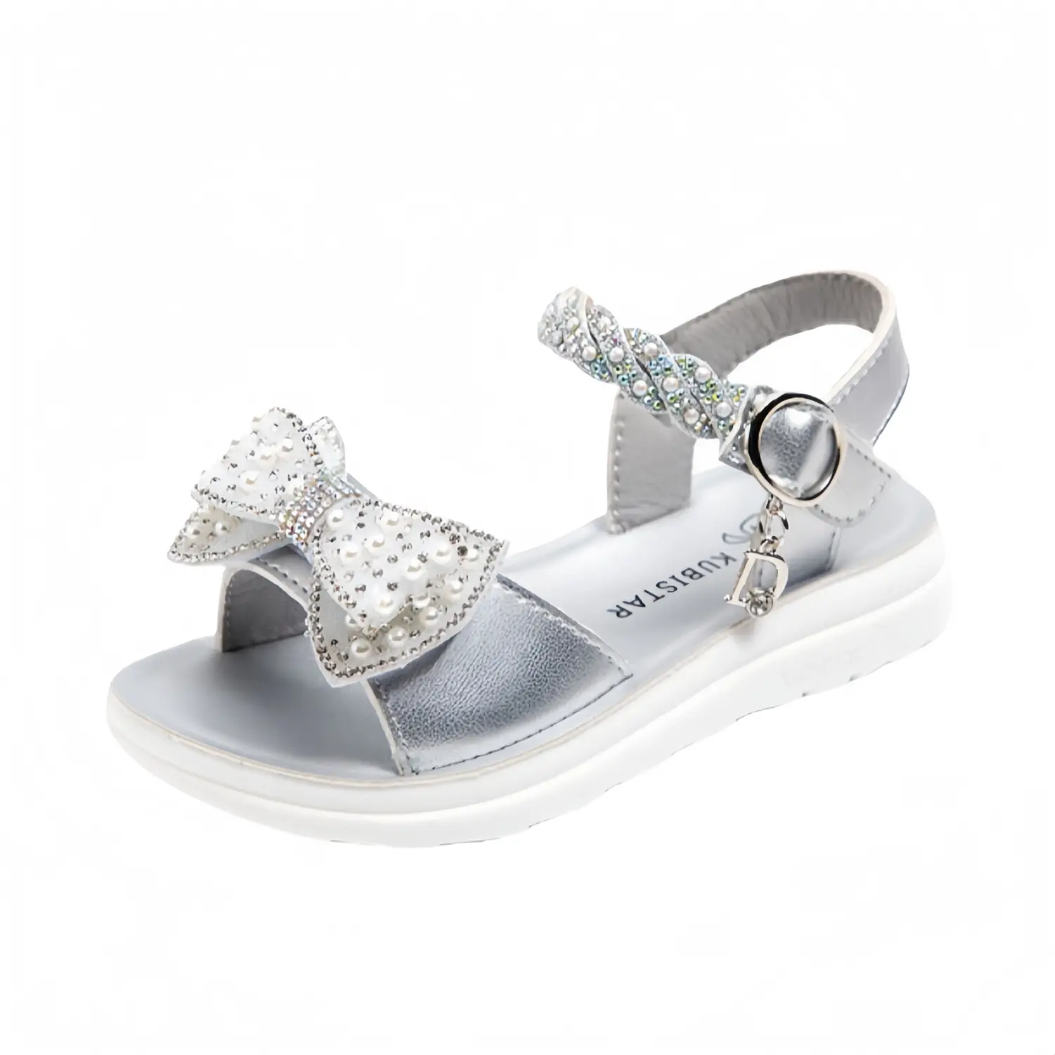 Детские сандалии с защитой от ударов, износостойкие, легкие и амортизирующие Neon, серебряный 
Детские сандалии с защитой от ударов, износостойкие, легкие и амортизирующие Neon, серебряный