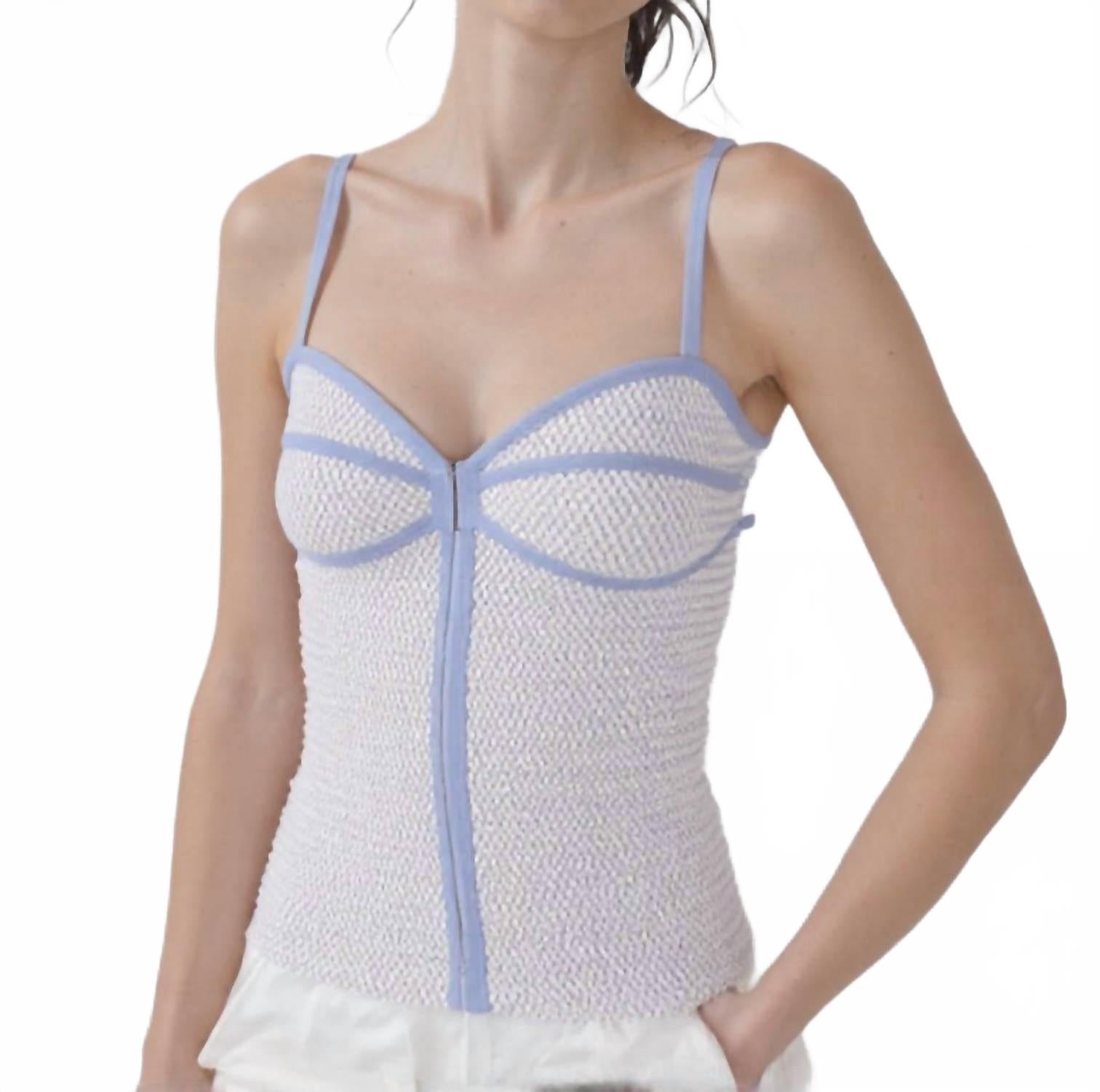 Роми майка с V-образным вырезом в цвете мел OSIS, Chalk
Роми майка с V-образным вырезом в цвете мел OSIS, Chalk