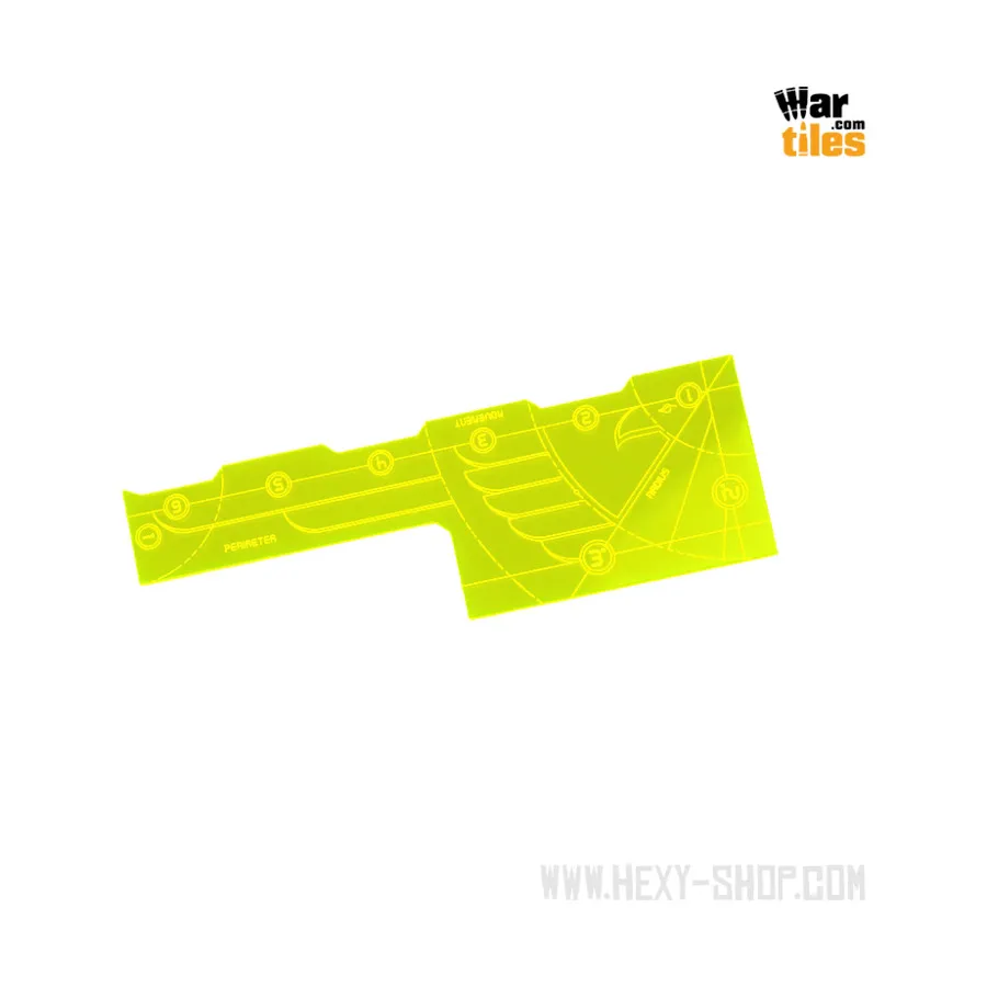 Боевая линейка — имперская, желтая, War Tiles - Markers, Rulers, & Tokens