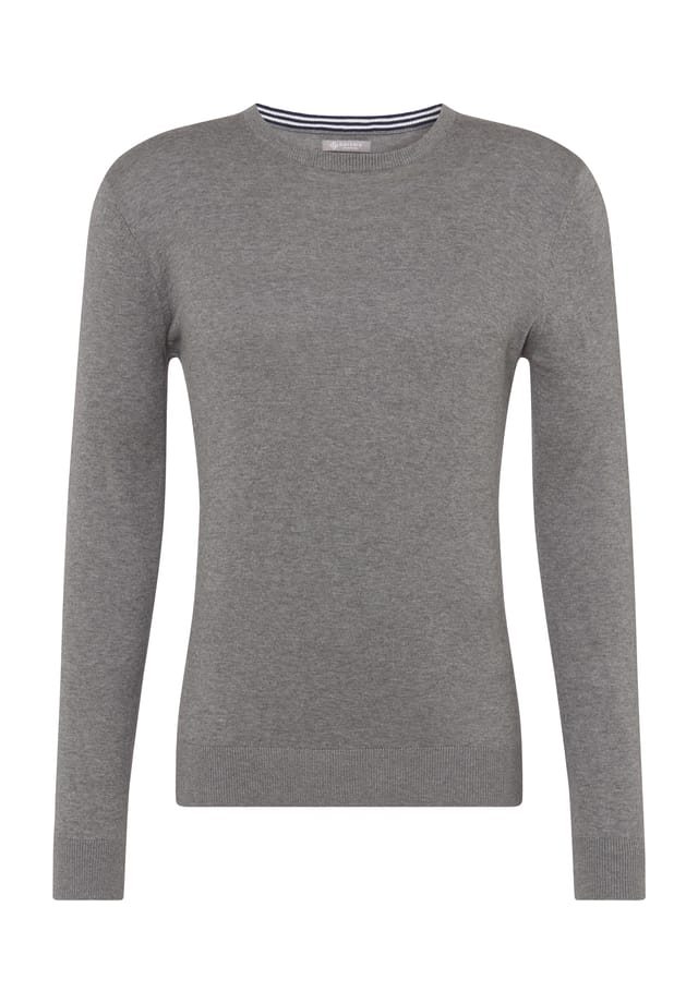 Вязаный свитер из хлопка с круглым вырезом Galeria Essentials, серый
Вязаный свитер из хлопка с круглым вырезом Galeria Essentials, серый