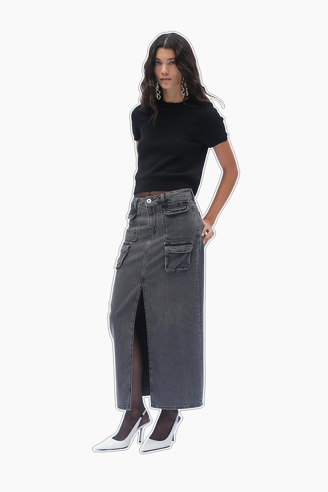 Футболка из тонкого трикотажа H&M, черный
Футболка из тонкого трикотажа H&M, черный